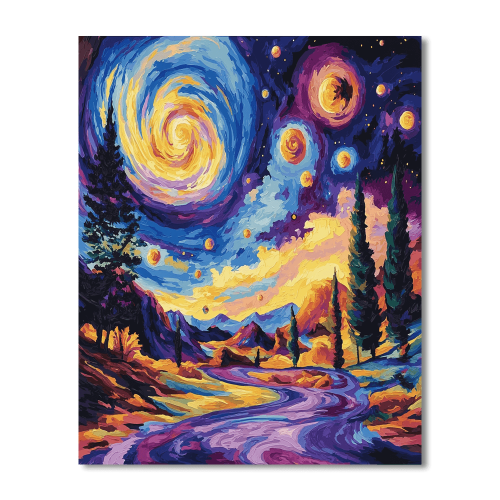 Salvador Dali Inspired Galaxy Voyage  Paint By Numbers Kits