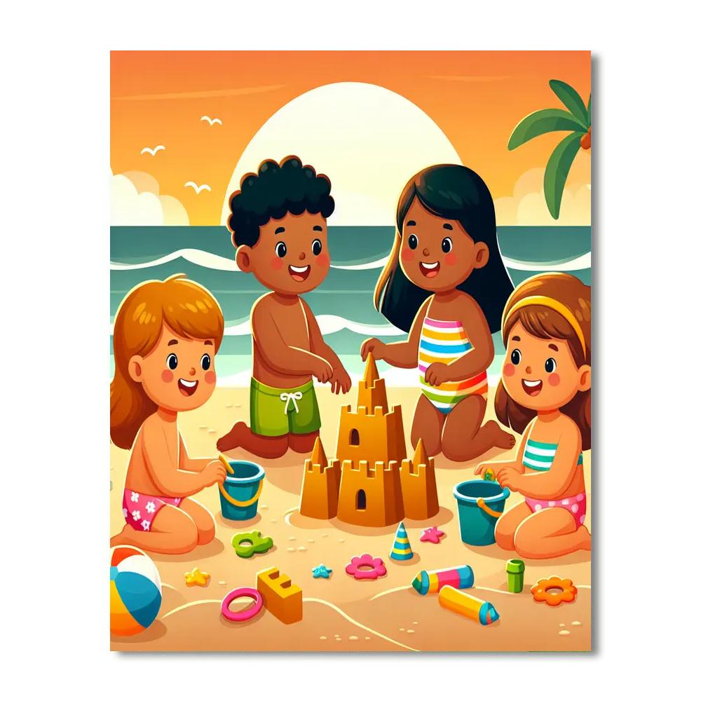 Sunset Beach Fun Paint By Number