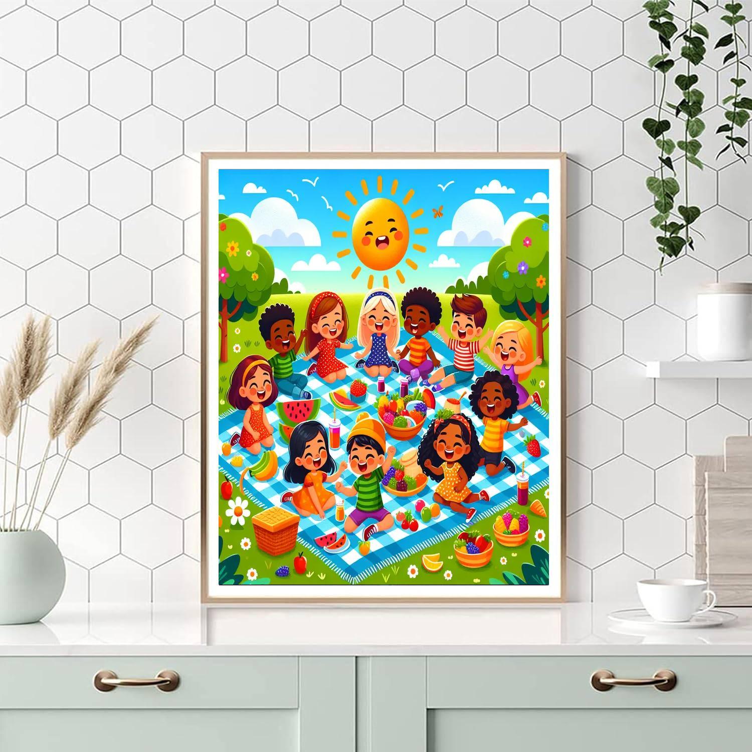 Charming Picnic Adventure Painting By Numbers Kit