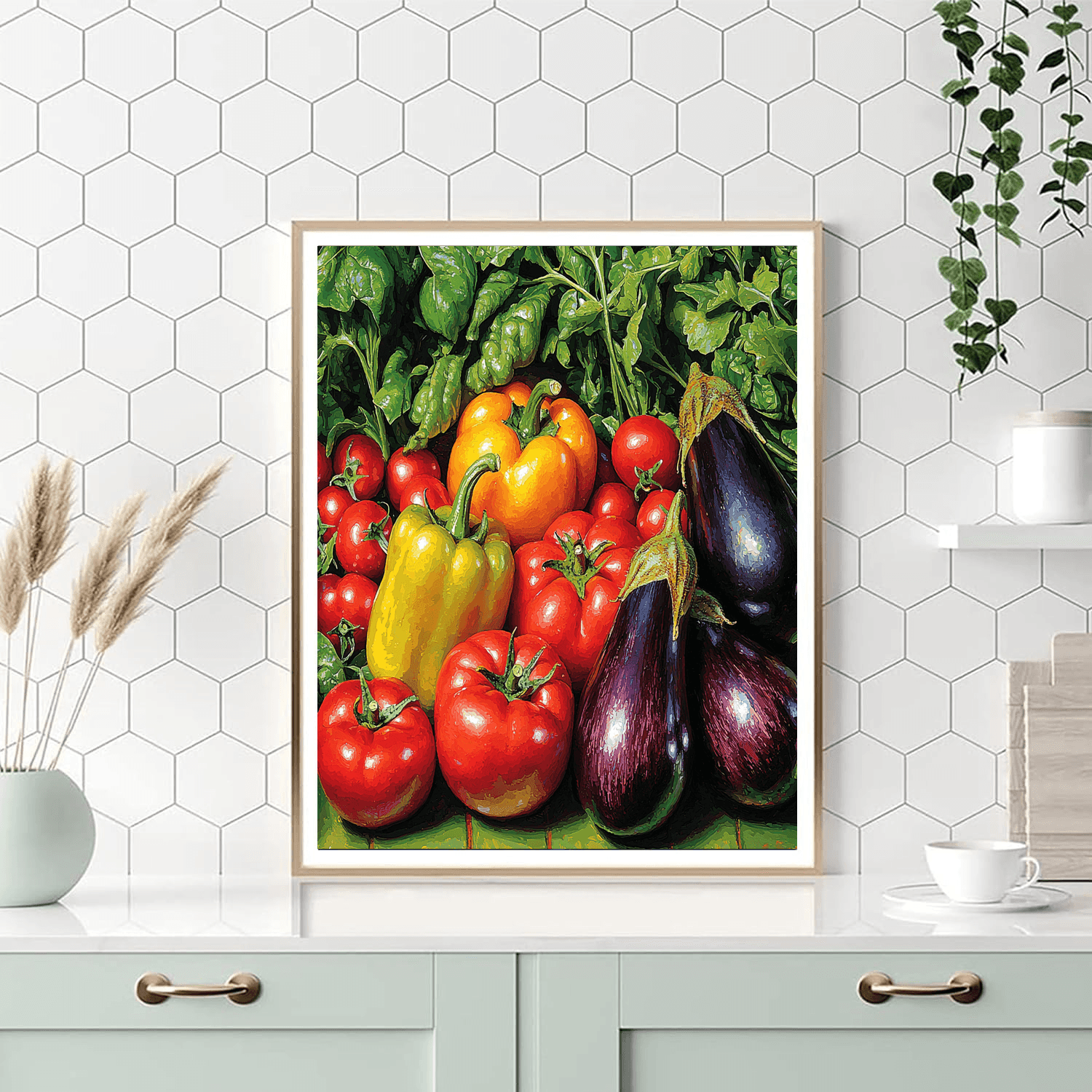 Cézanne Inspired Cheerful Vegetables  Paint By Numbers Art