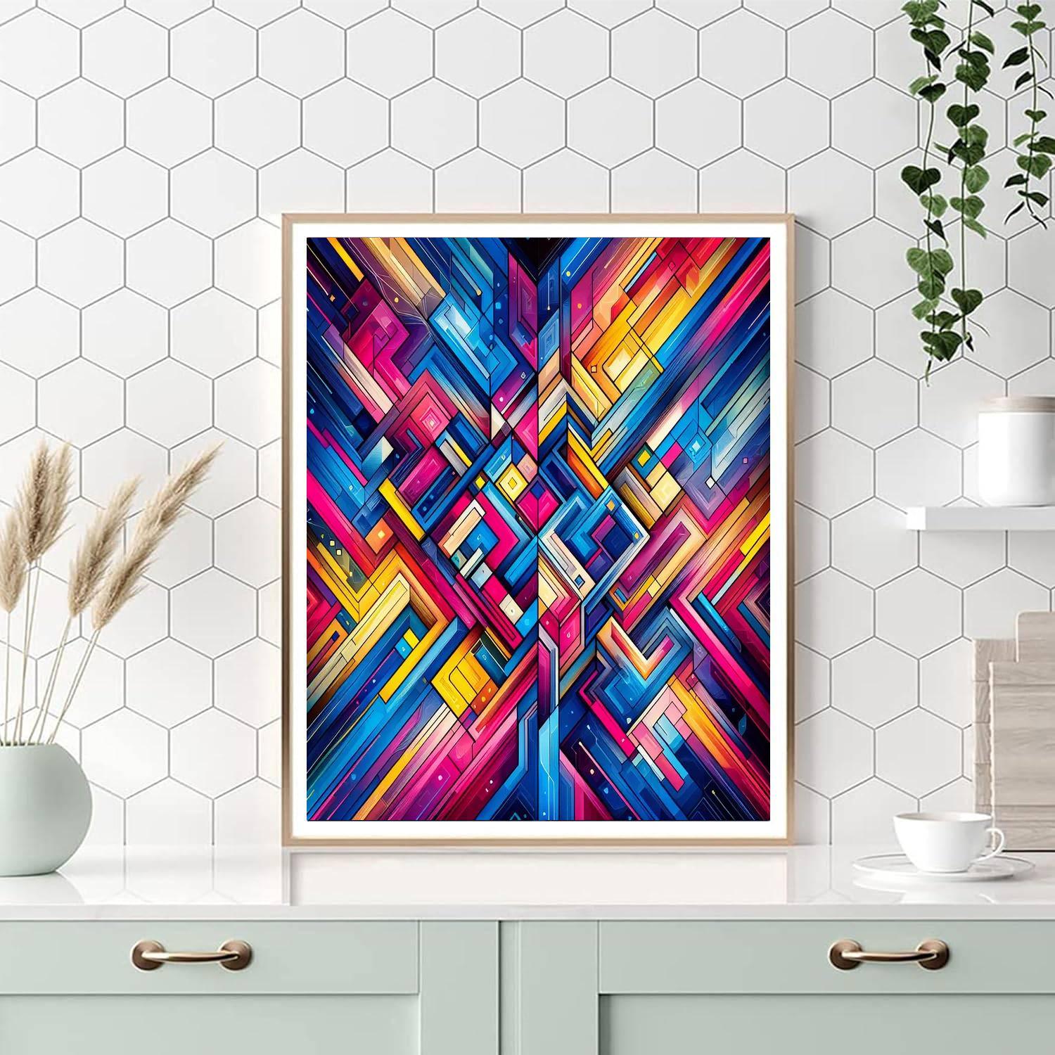 Radiant Geometric Dreams Paint By Number