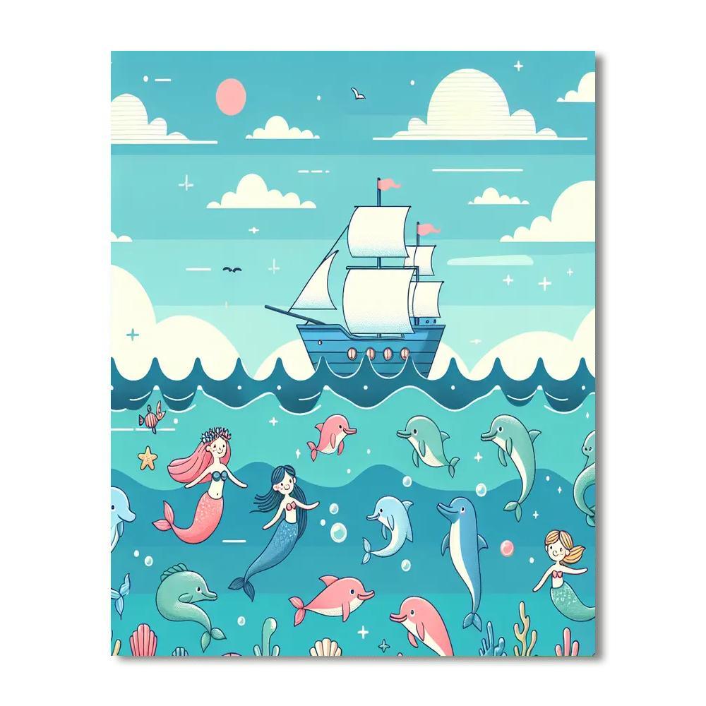 Enchanted Sea Voyage Paint By Numbers Art