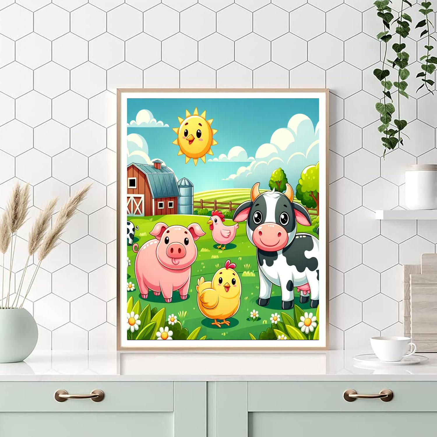 Fanciful Farmyard Frolic Paint By Color