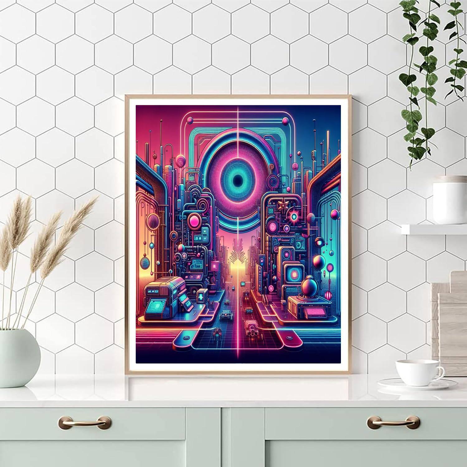 Retro Futuristic Fantasy Paint By Numbers