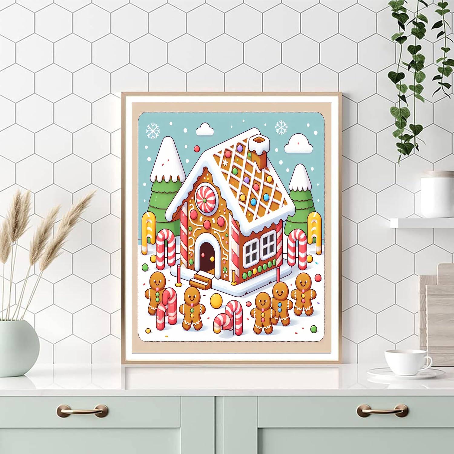 Gingerbread Village Adventure DIY Paint By Numbers