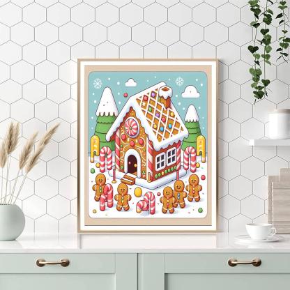 Gingerbread Village Adventure DIY Paint By Numbers