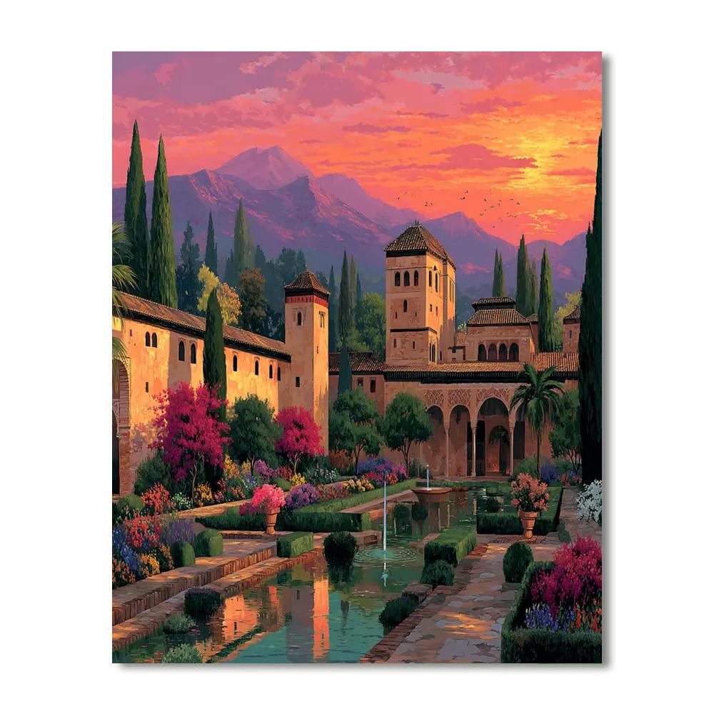 Alhambra Palace Gardens DIY Paint By Numbers