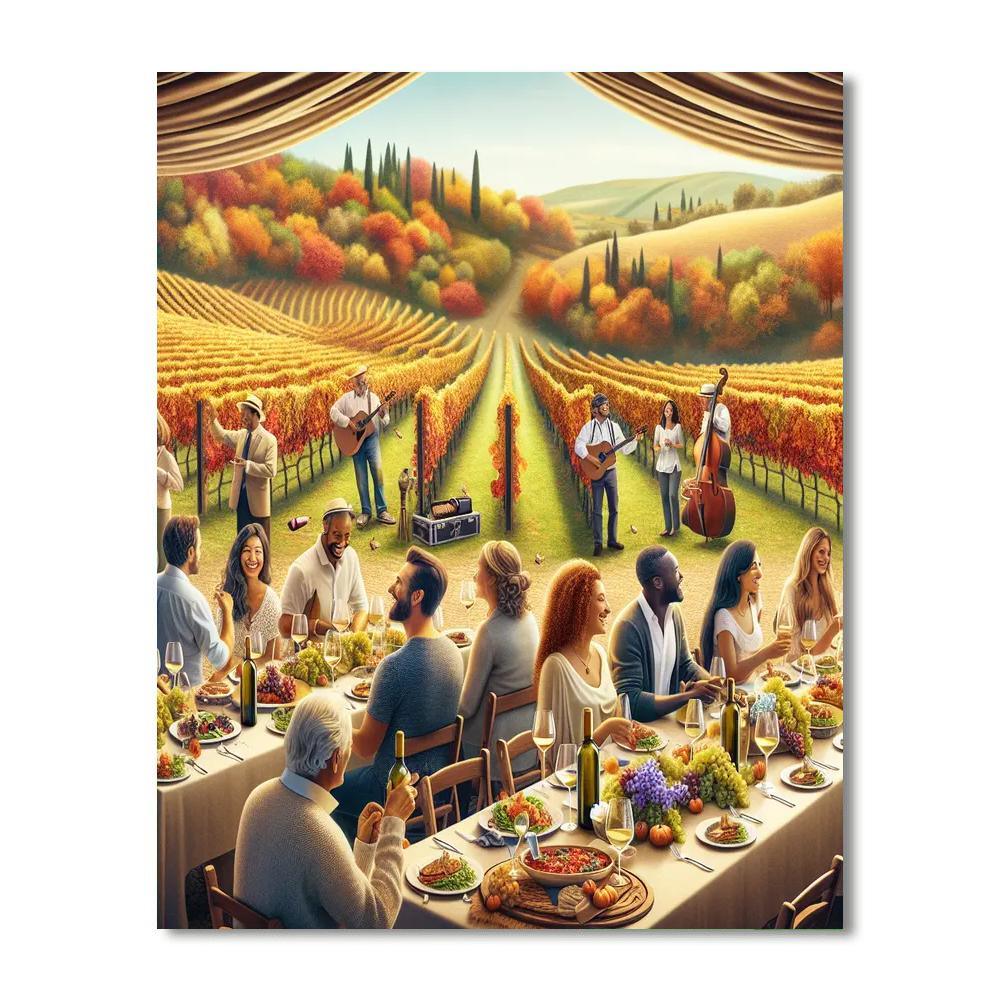 Tuscany Wine Festival Paint By Numbers Art