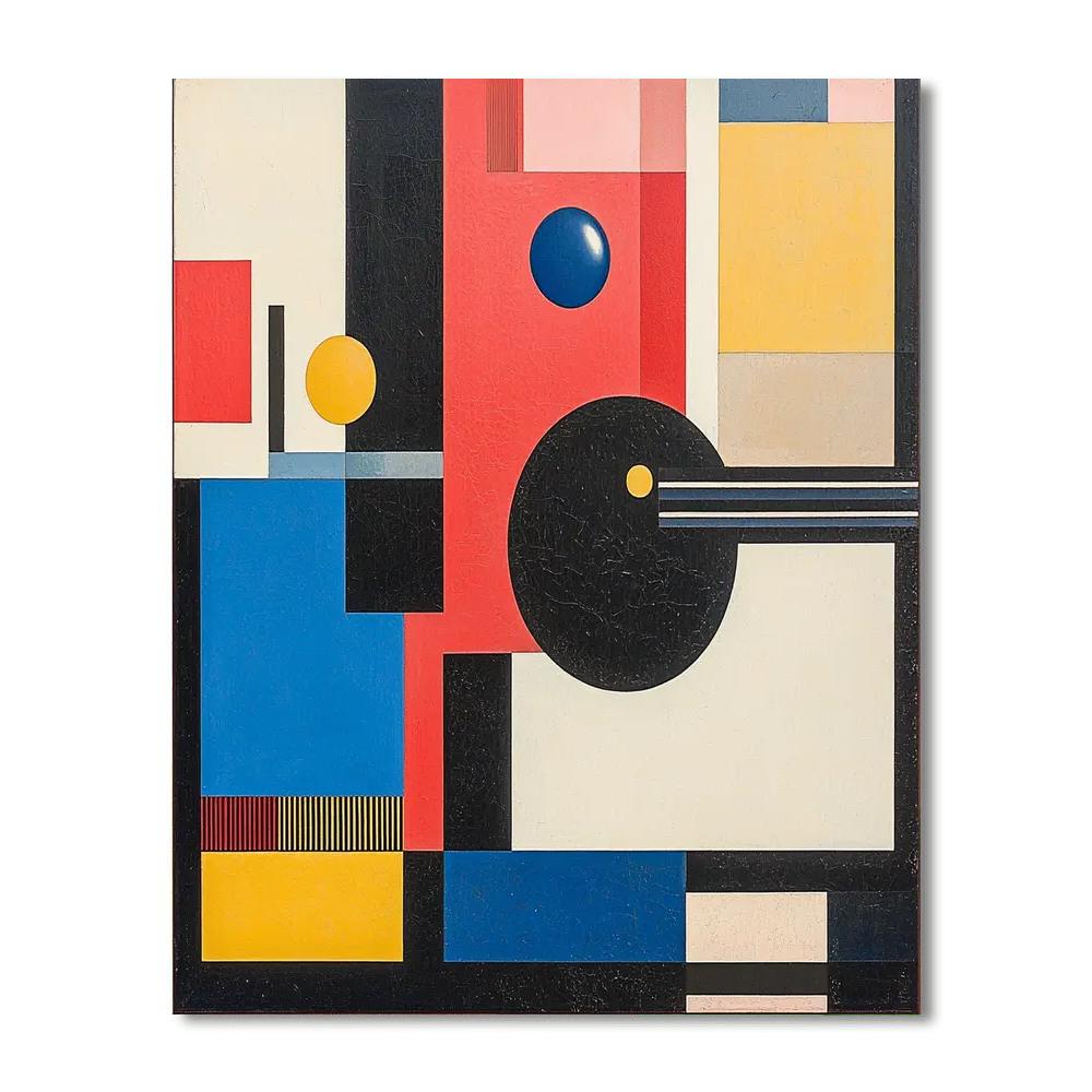 Kazimir Malevich Inspired Kaleidoscopic Shapes  Painting Number Kit