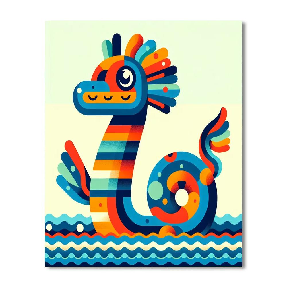 Legend Of The Sea Serpent Number Painting