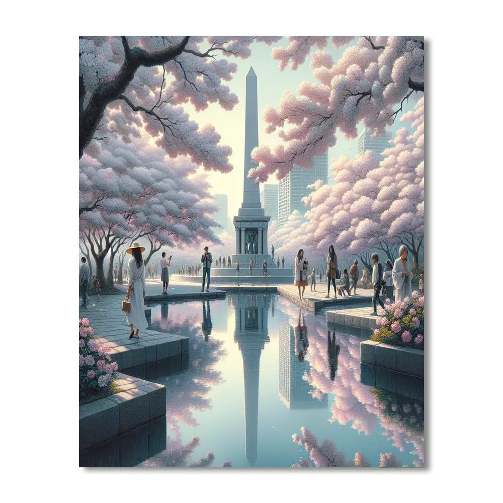 National Cherry Blossom Festival - Washington D.c., Usa Paint By Color