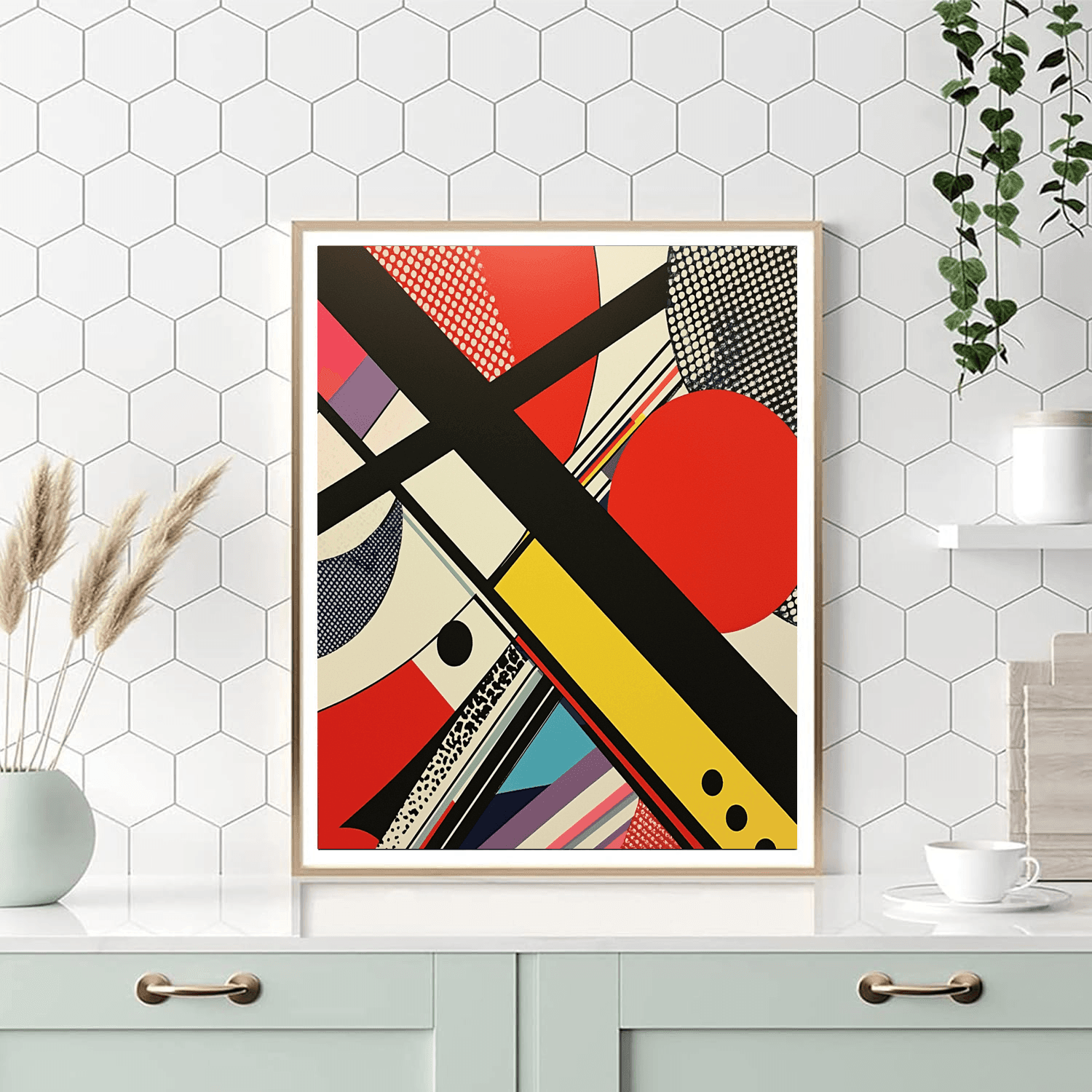Roy Lichtenstein Inspired Rhythmic Patterns - DIY Painting By Numbers Kit