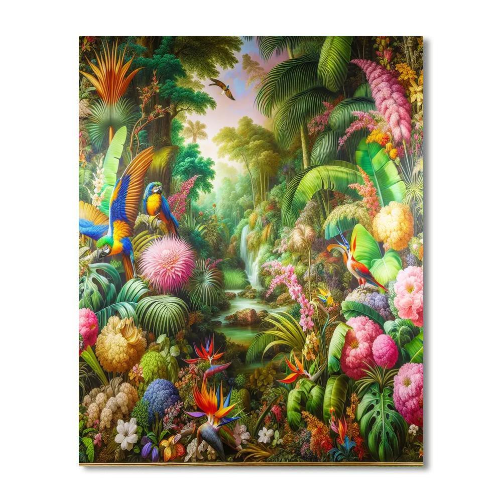 Blooming Tropical Paradise Paint By Numbers