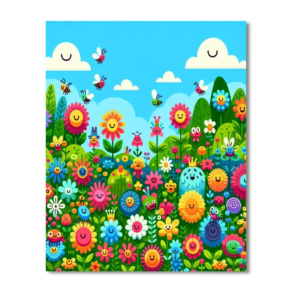 Giggly Garden Paint By Number