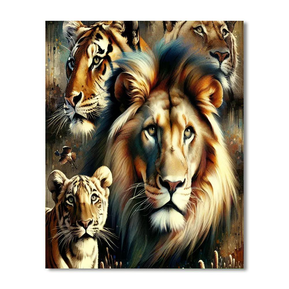 Dynamic Wildlife Portraits Paint By Numbers Art