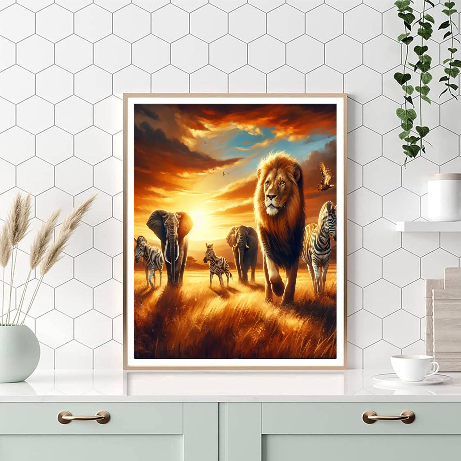Majestic Wildlife Parade Paint By Numbers