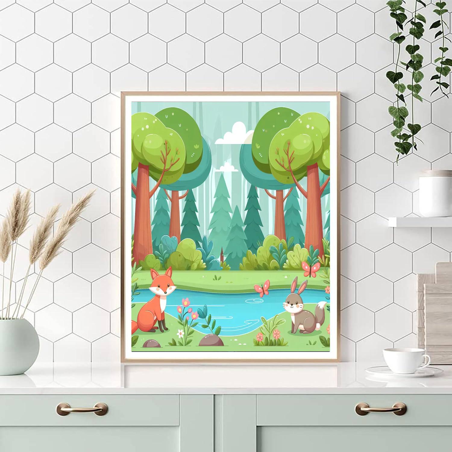 Woodland Animals Retreat Paint By Number