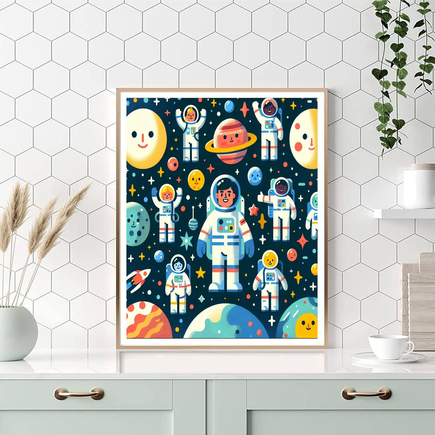 Grand Galactic Voyage Paint By Numbers Art