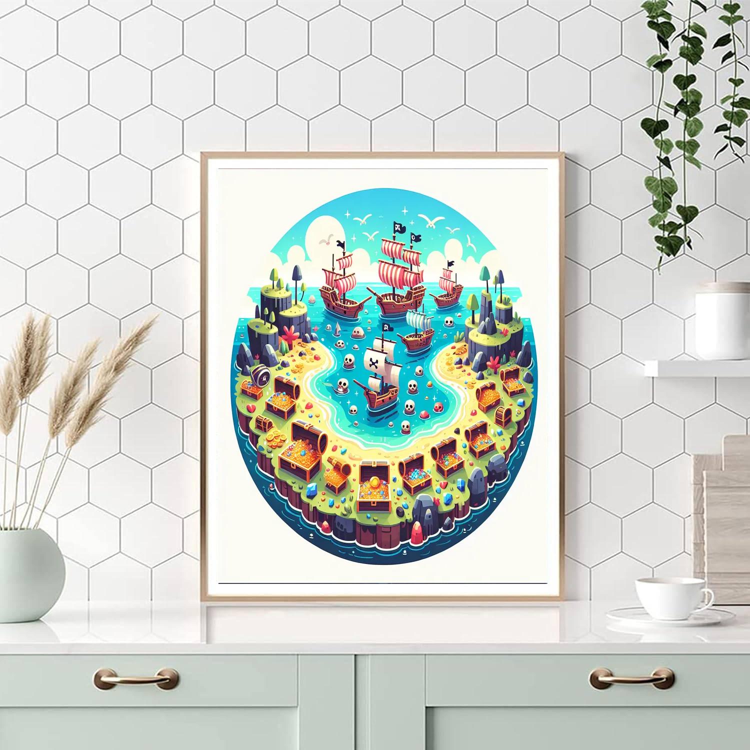 Playful Pirate Cove Numbered Painting Kits