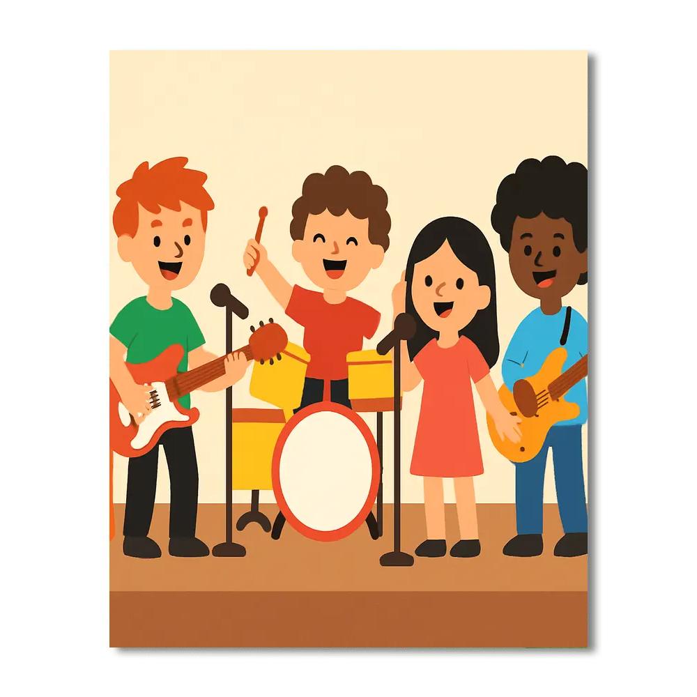 Rock Band Jam Numbered Painting Kits