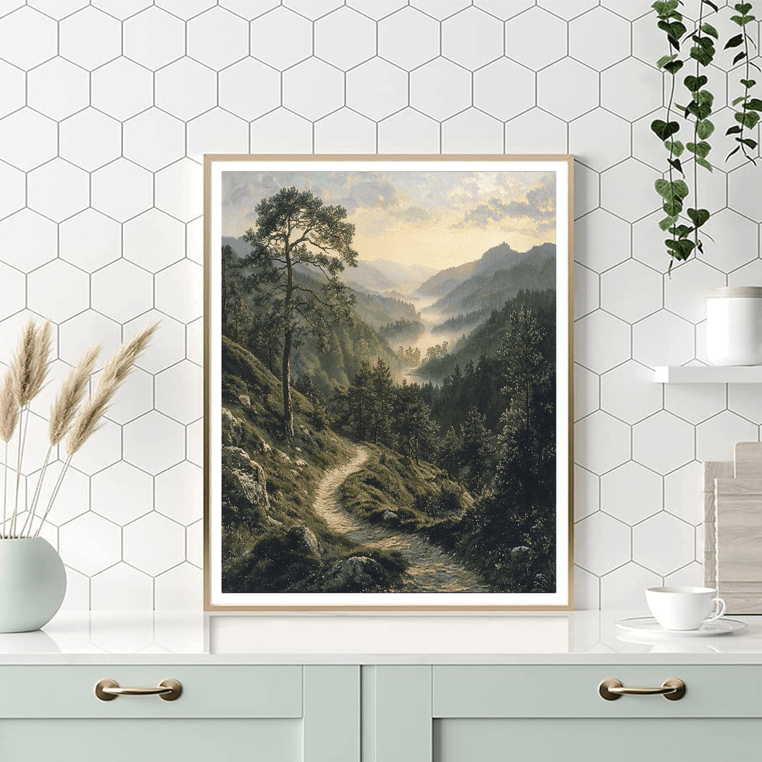 Caspar David Friedrich Inspired Mystical Forest Pathways  Paint By Numbers Kits