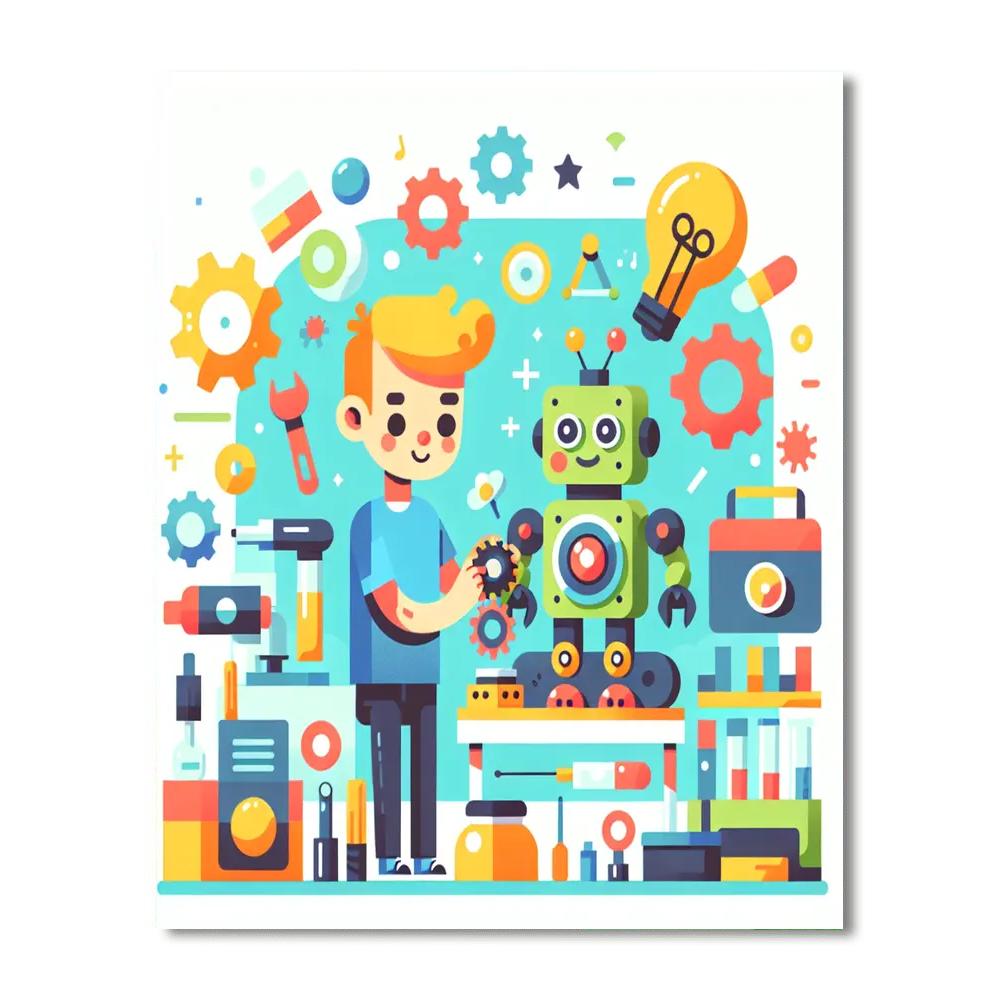 Robotics Builder Lab DIY Paint By Numbers