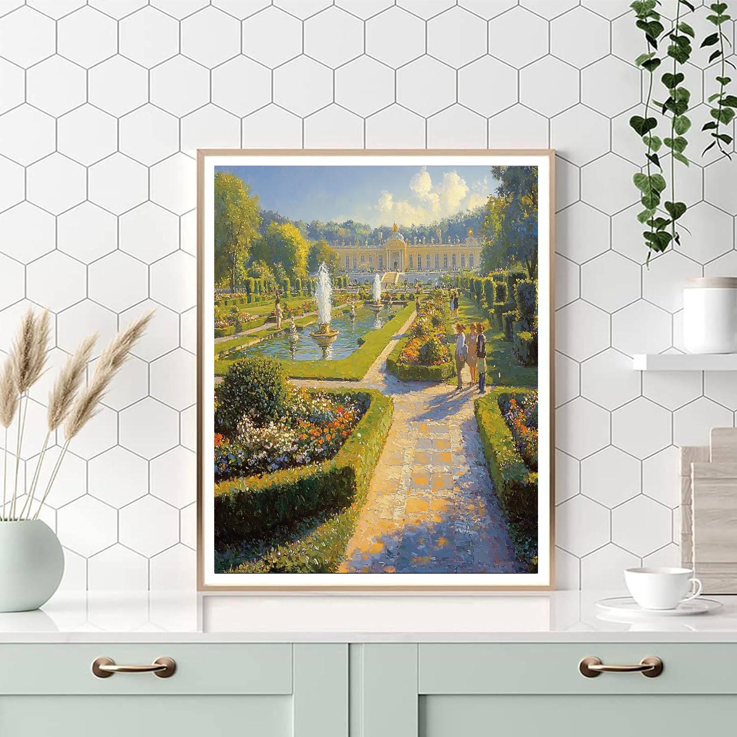 Palace Of Versailles Gardens In France Painting Number Kit