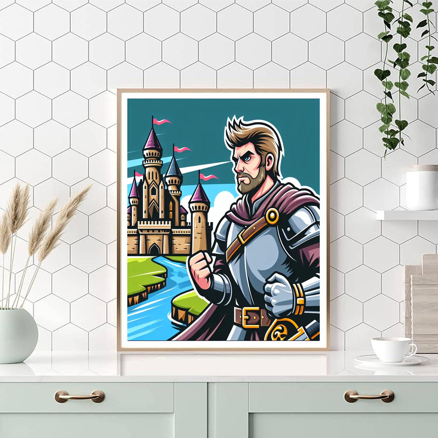 Knight's Courageous Castle Quest Number Painting