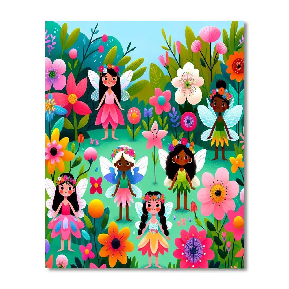 Flower Fairyland Painting By Numbers Kit