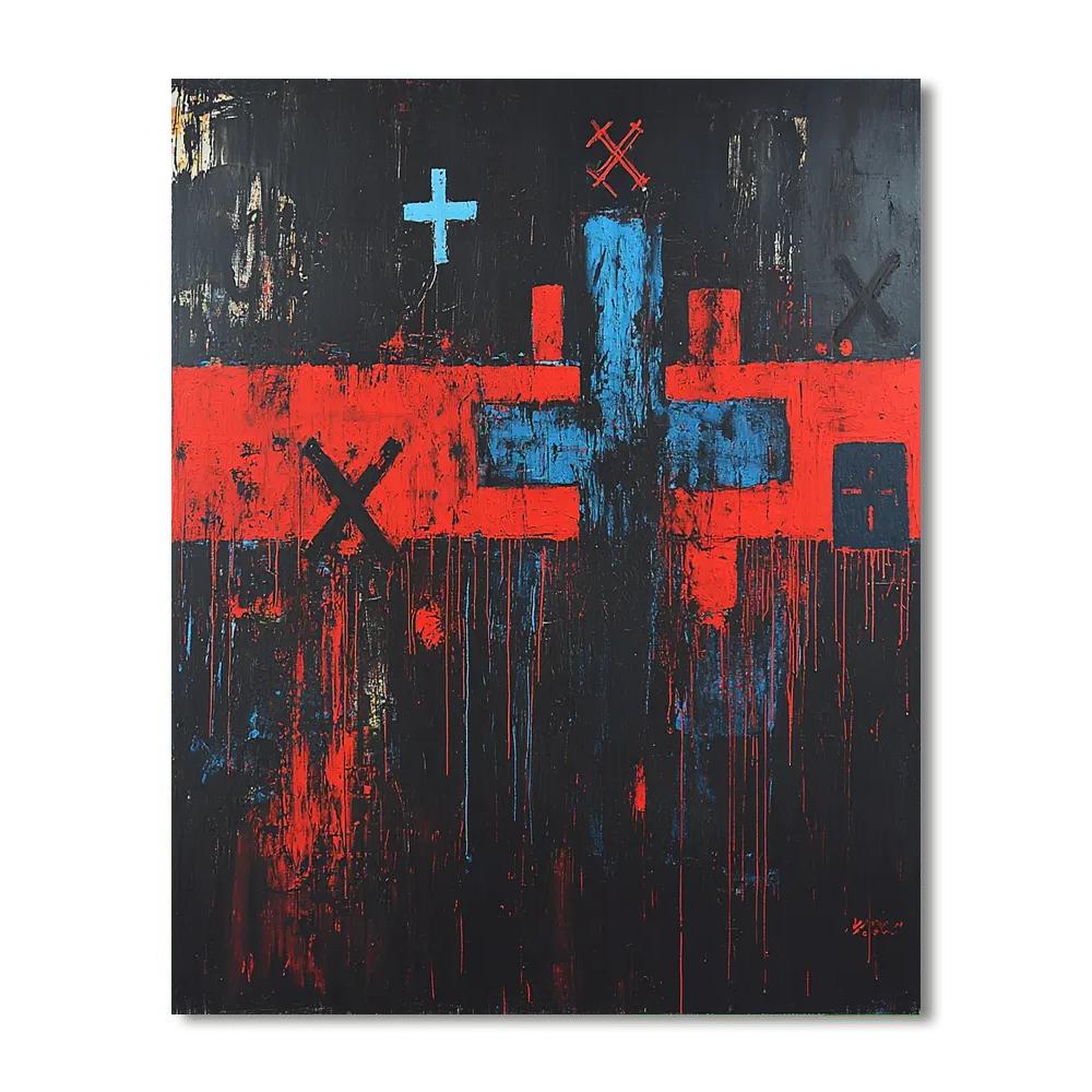 Jean-Michel Basquiat Inspired Societal Reflections  Paint By Numbers Kits