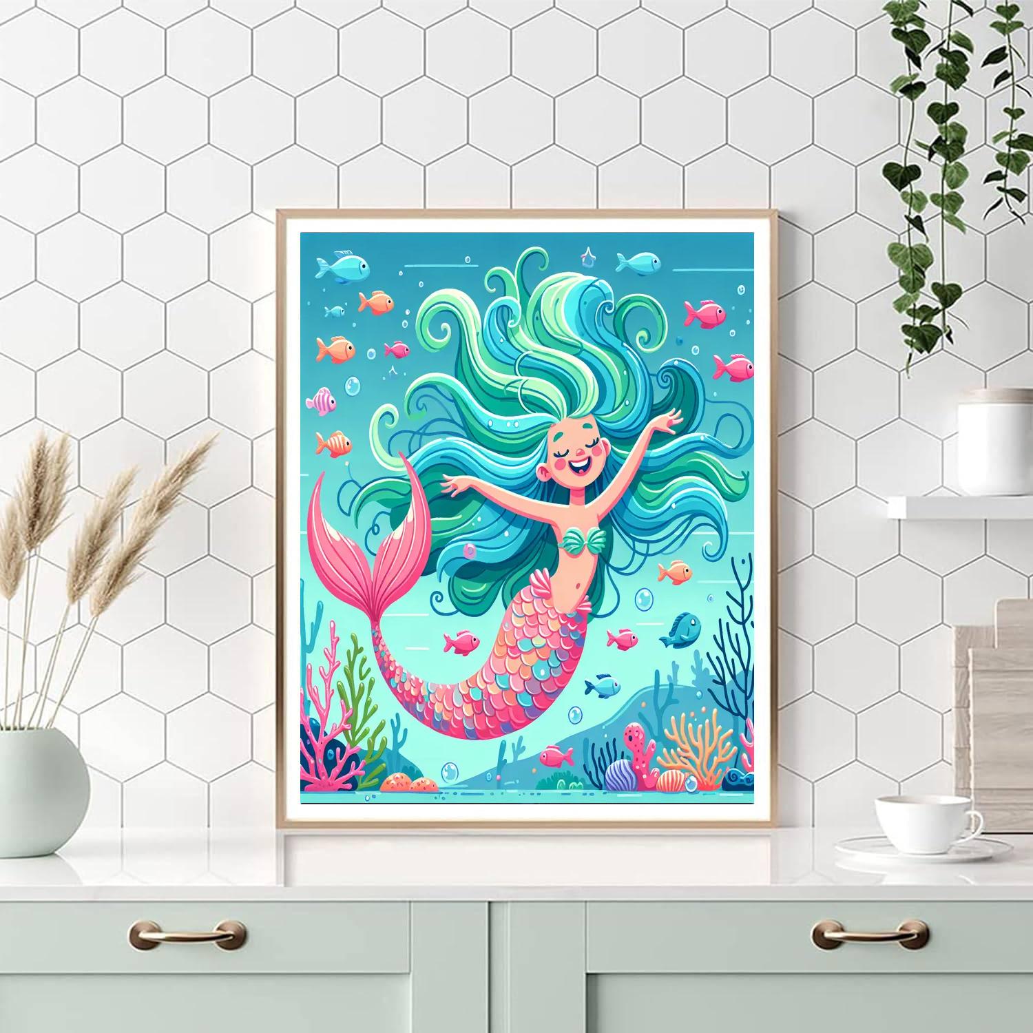 Undersea Mermaid Dream Paint By Numbers Art