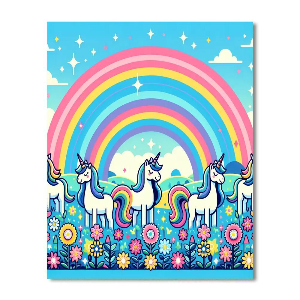 Mystical Unicorn Land DIY Paint By Numbers