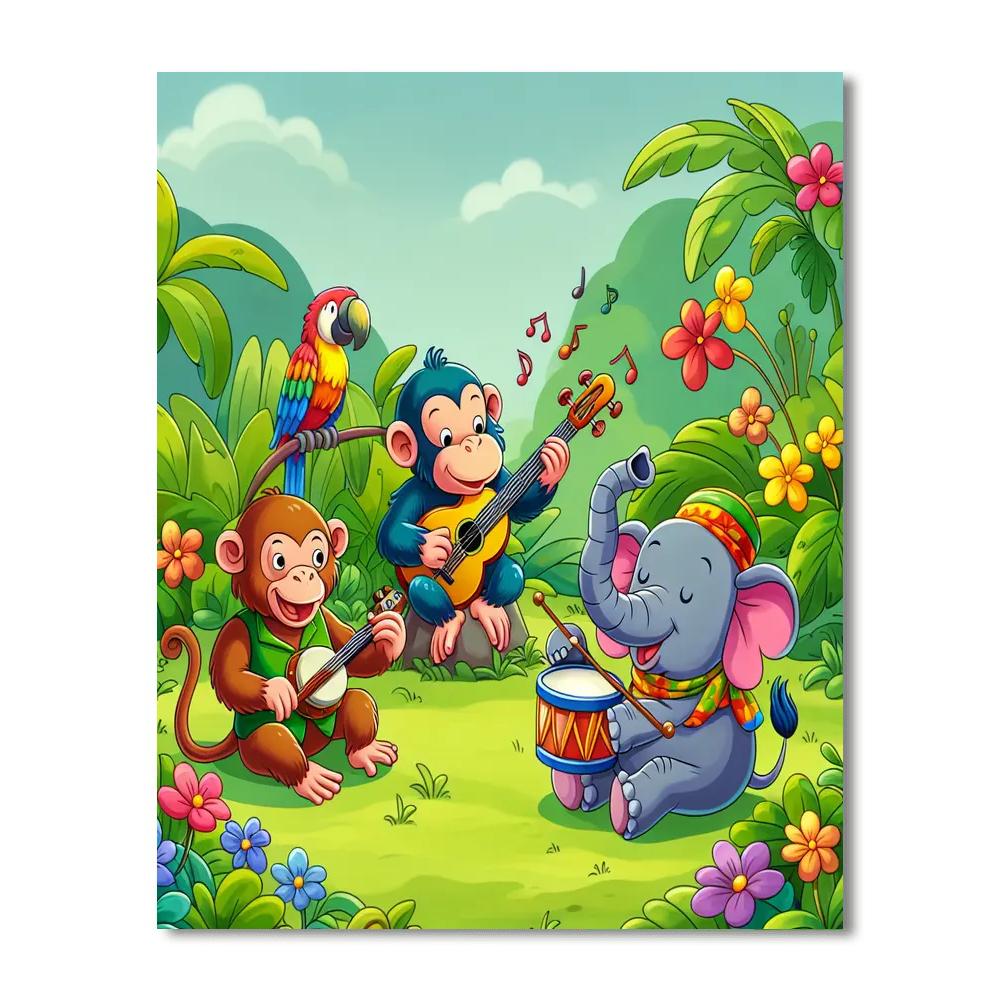 Artful Jungle Jam Painting Number Kit
