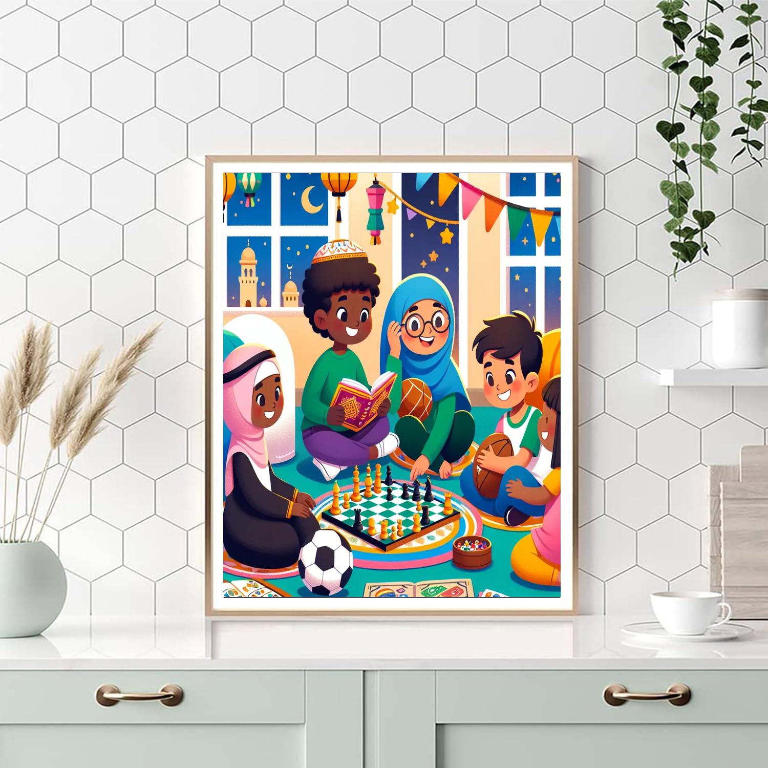 Friendship Across Cultures Number Painting