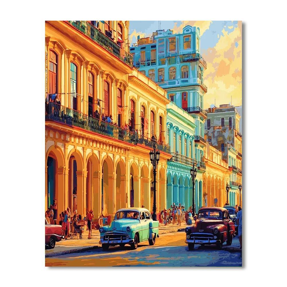 Havanna’s Old Town - Cuba Paint By Number