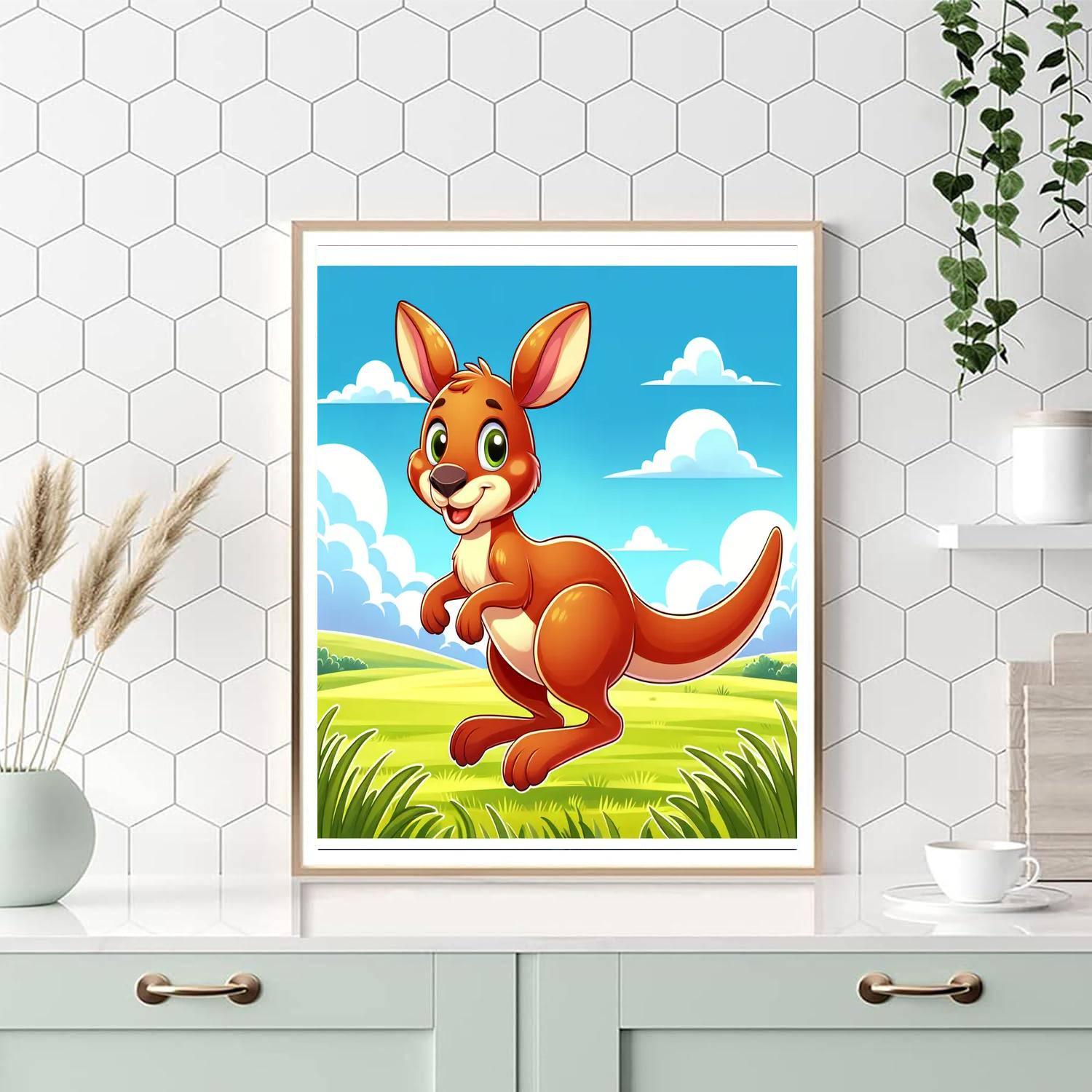Lively Kangaroo Paint By Color