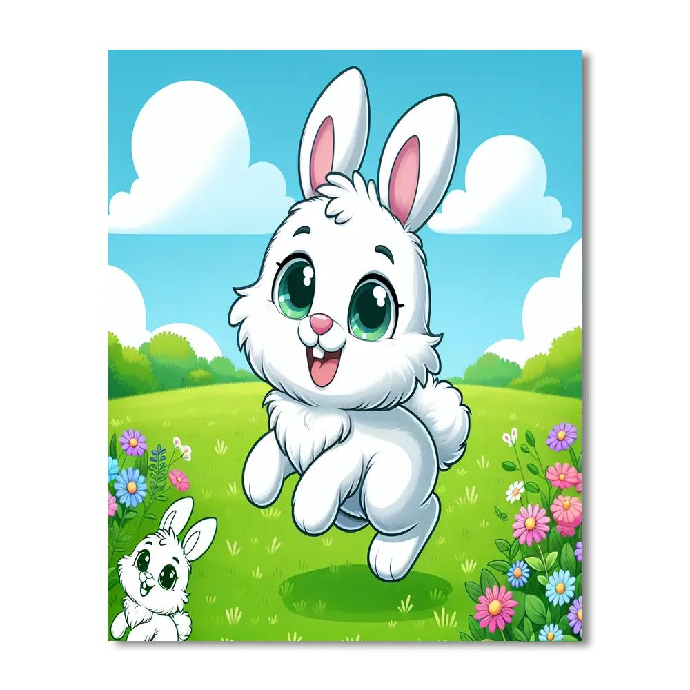 Friendly Rabbit Paint By Color