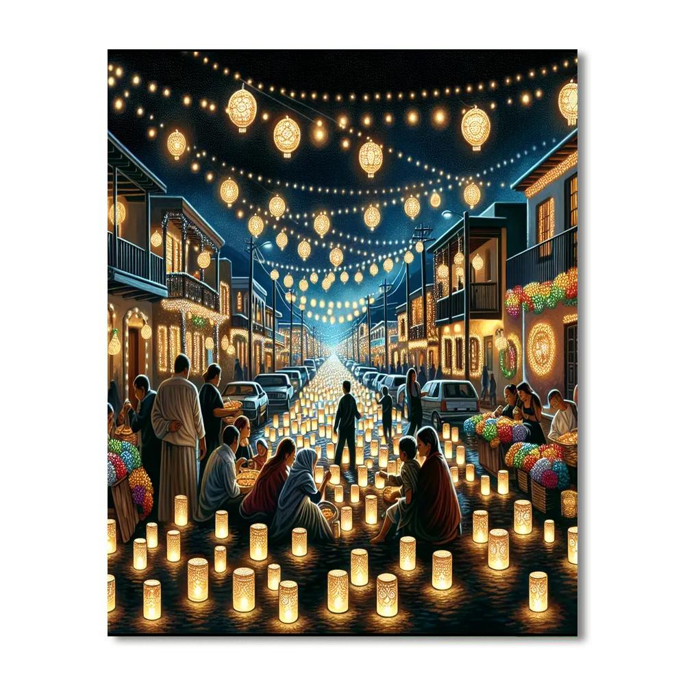 Noche De Las Luminarias Paint By Numbers Art
