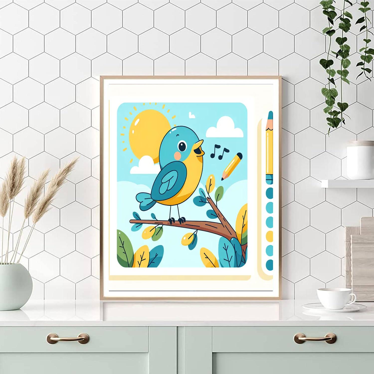 Chirpy Songbird Paint By Numbers