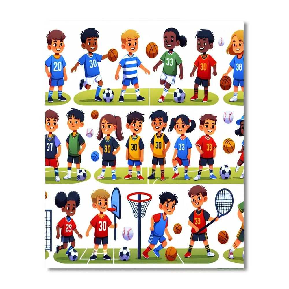 Sports Team Spirit Paint By Numbers Kits