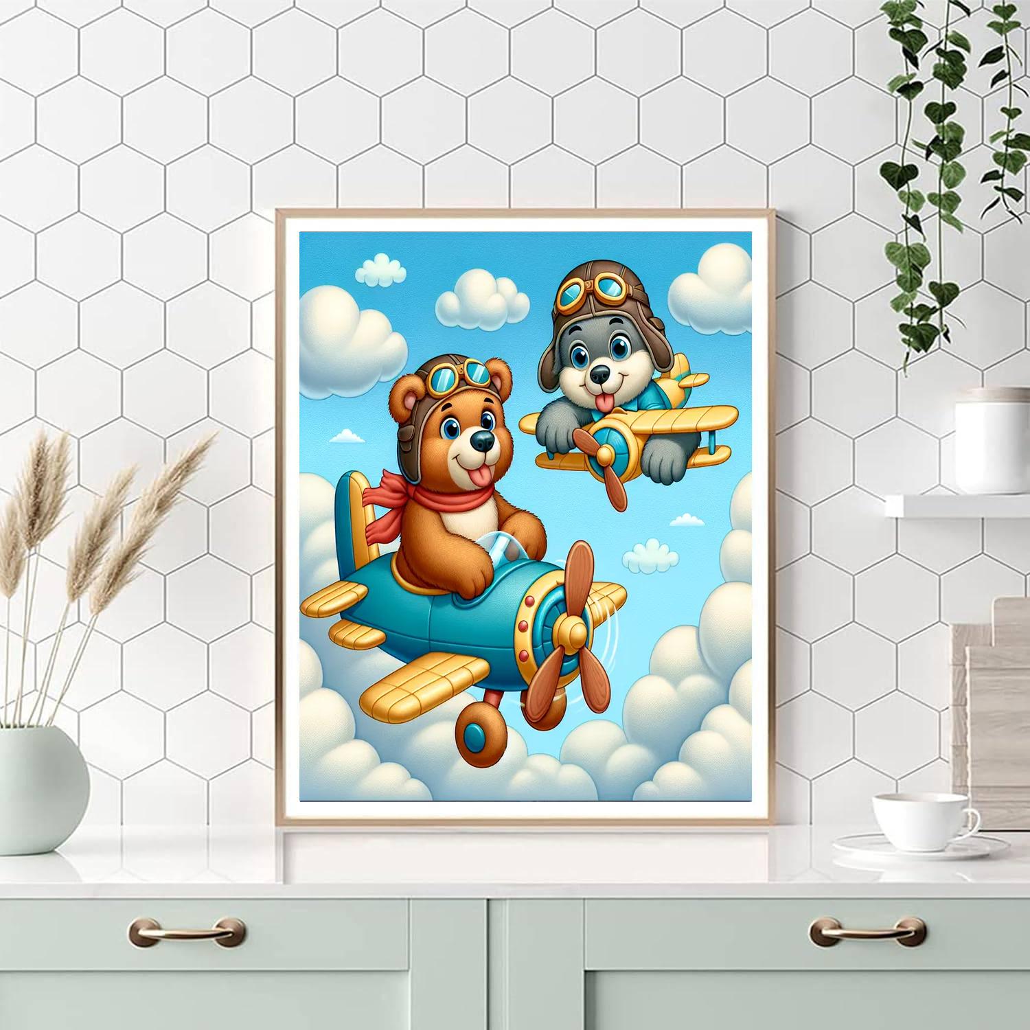 Adorable Aviators Numbered Painting Kits