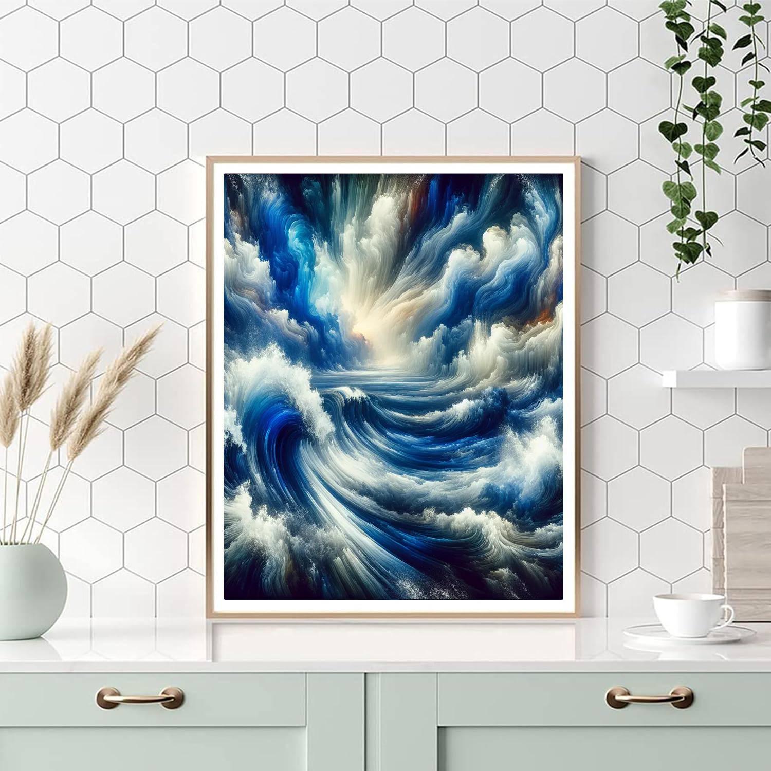 Ocean Wave Dynamics DIY Paint By Numbers