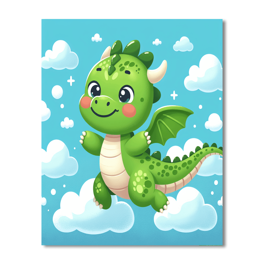Flying Dragon Paint By Numbers Art