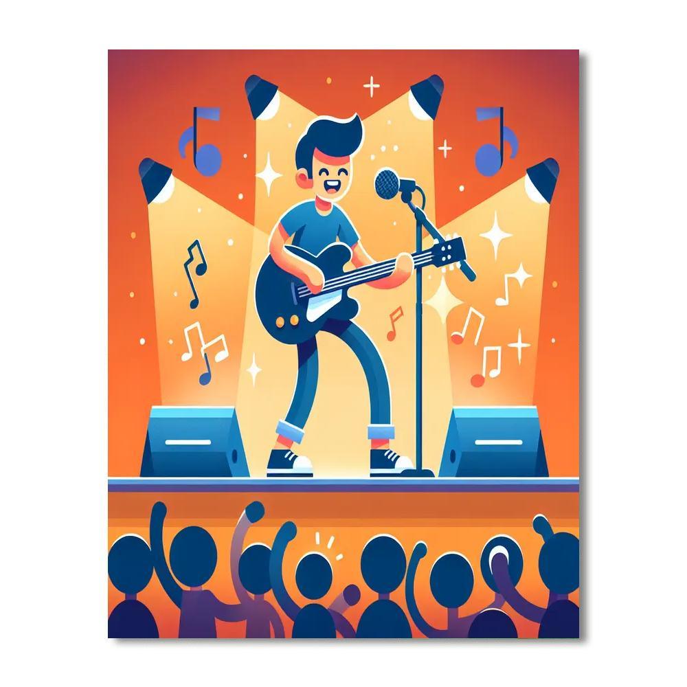 Rockstar Concert Excitement Paint By Numbers Kits