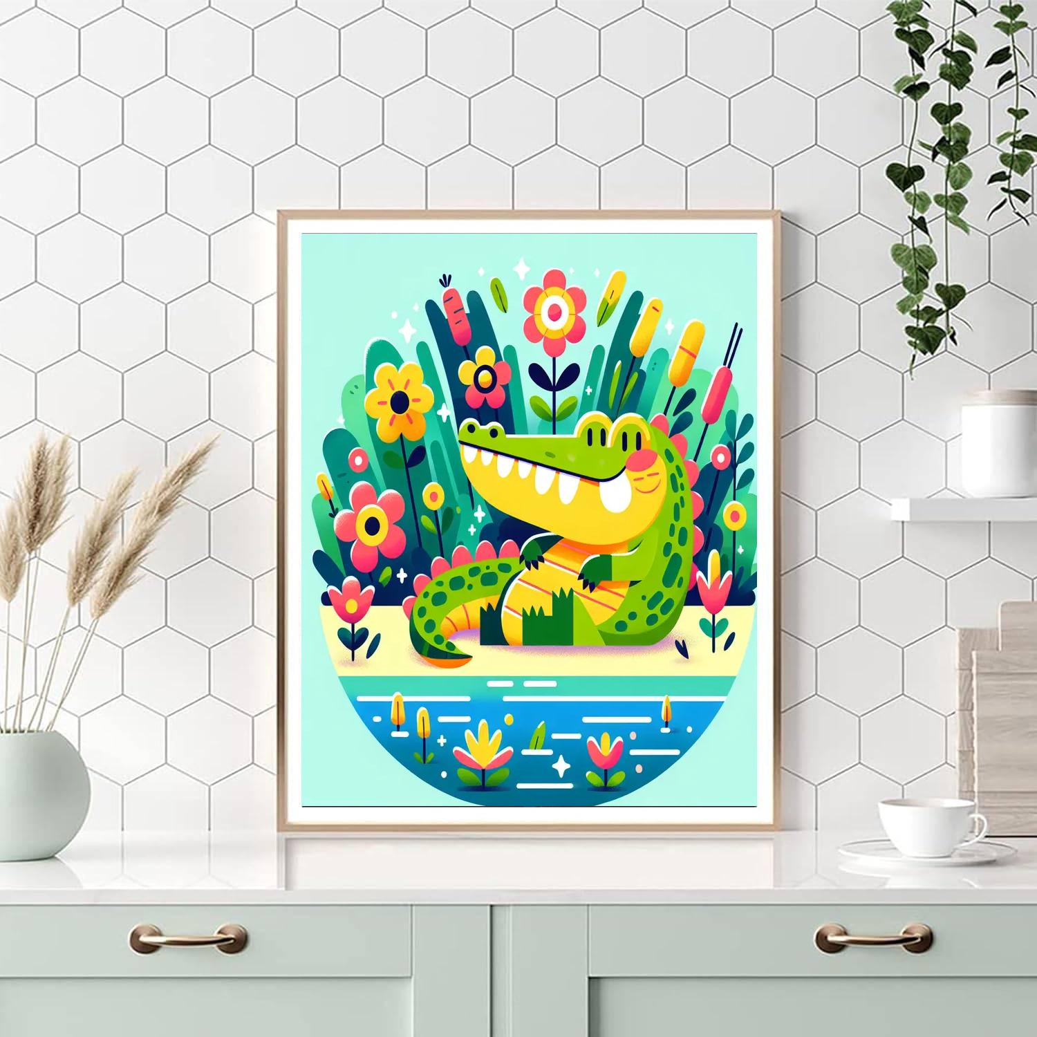 Cheery Crocodile Numbered Painting Kits