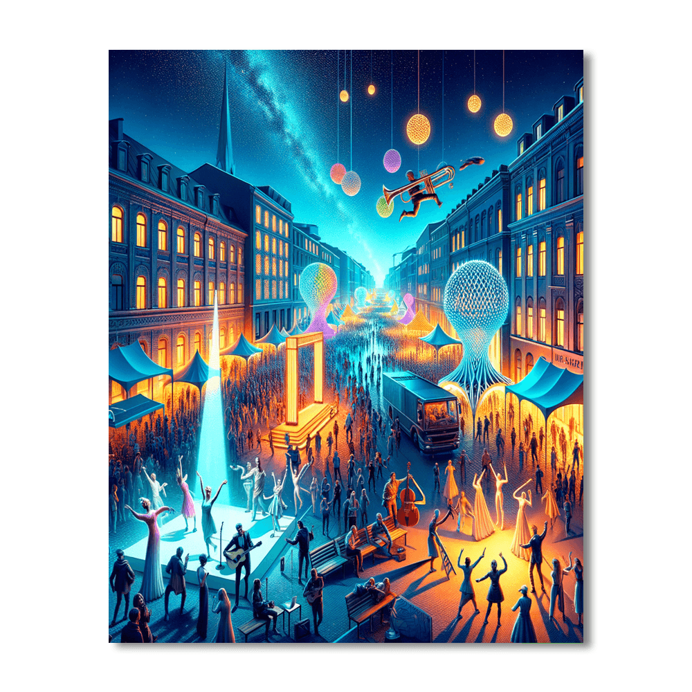 Helsinki's Night Of The Arts - Finland Paint By Number