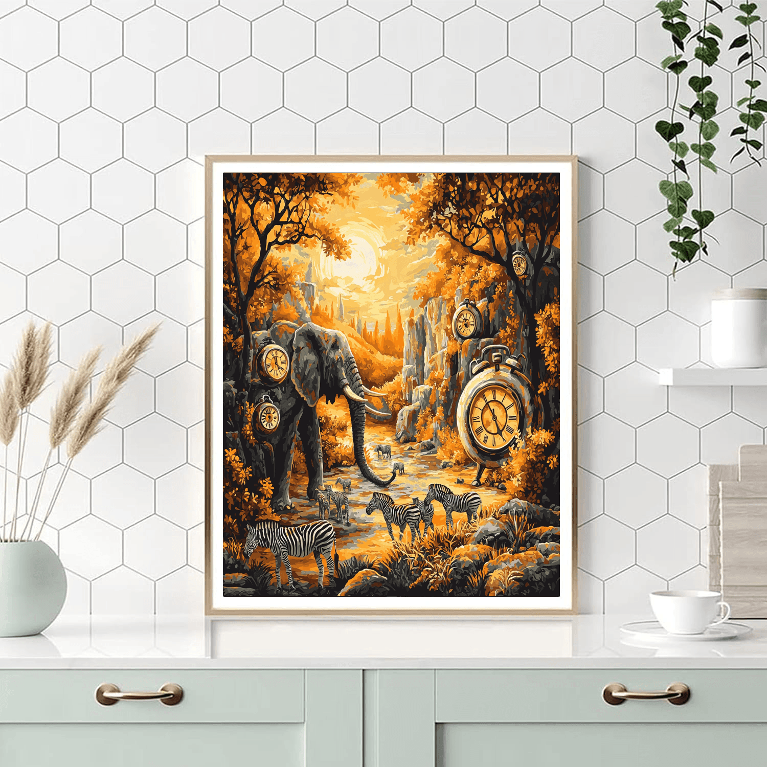 Salvador Dali Inspired Surreal Safari Dreams  Paint By Number