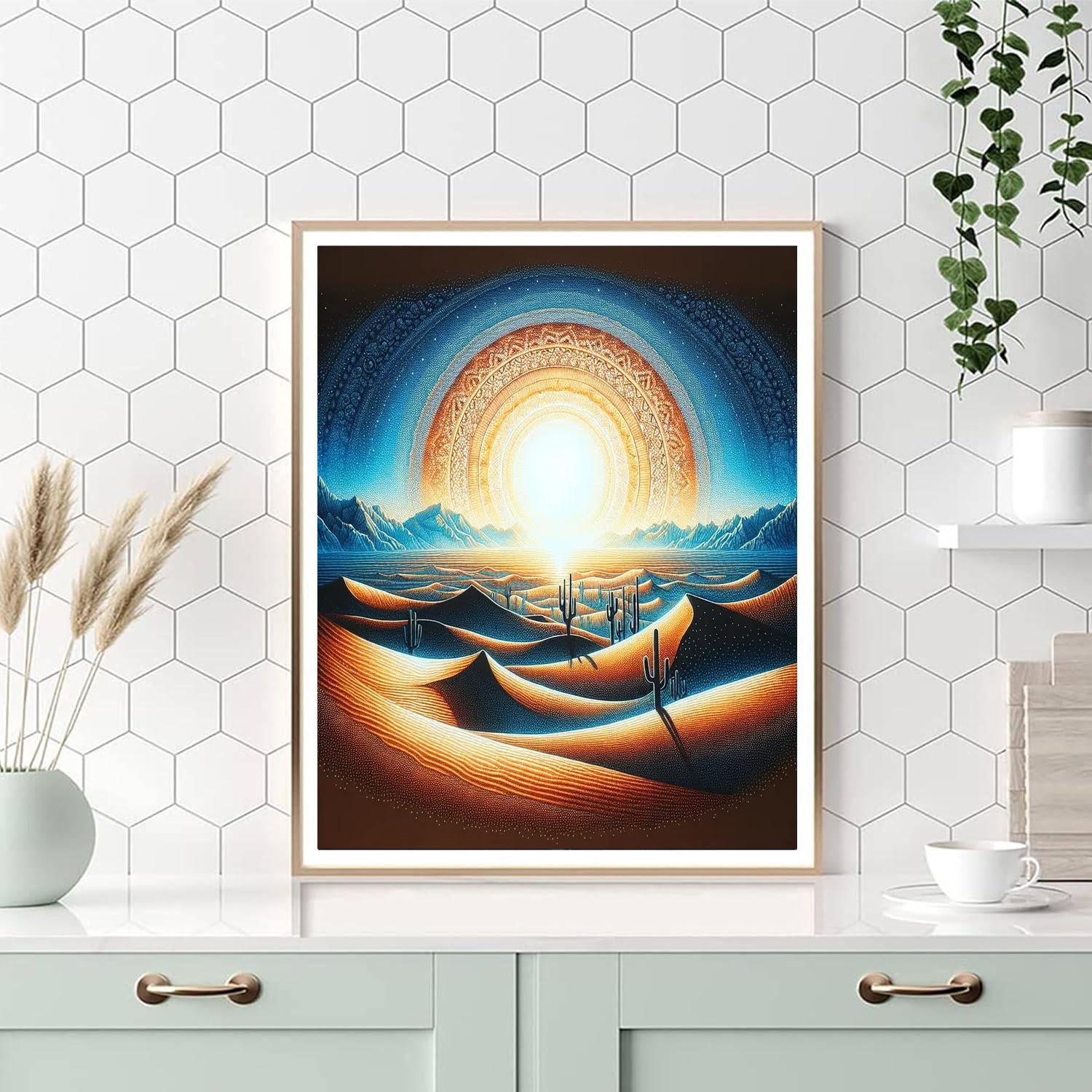 Desert Mirage Landscape Paint By Number