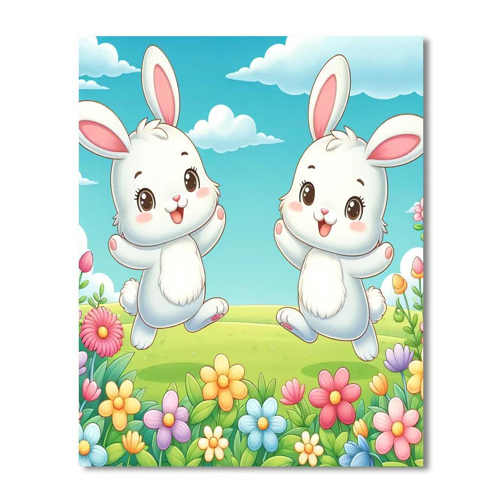 Bouncing Bunny Adventures Paint By Number