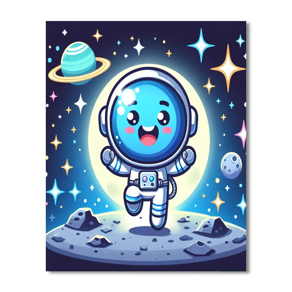 Adventurous Moon Explorer DIY Paint By Numbers